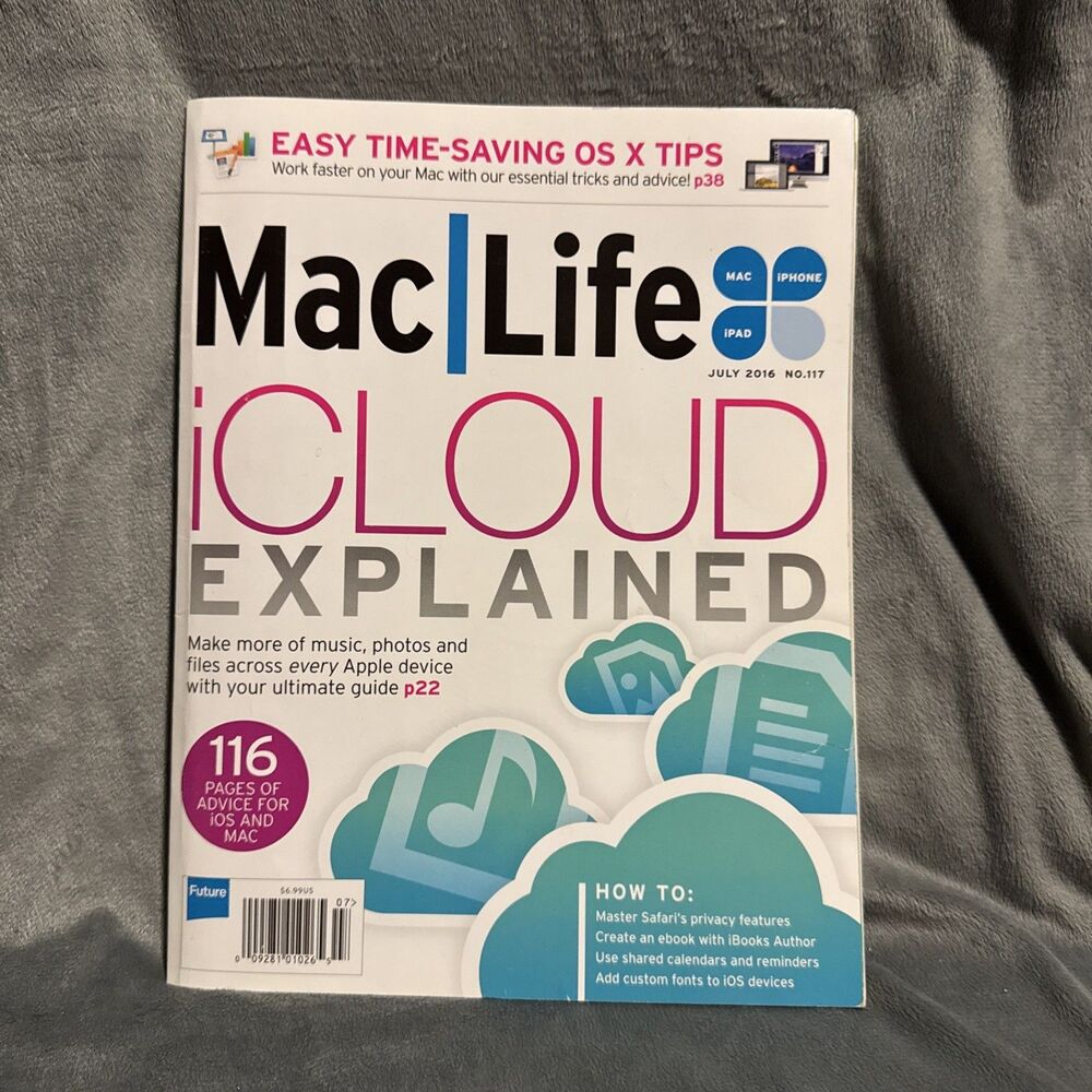 MacLife Magazine July 2016 icloud Explained Easy Time Saving OS X Tips Advice